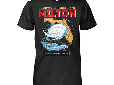 I Survived Hurricane Milton Shirt design illustration