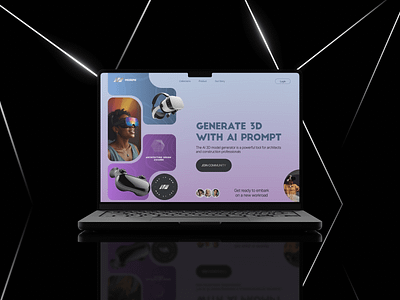 AI tool - hero section exploration 3d tool ai tool design product design ui uiux design ux web design