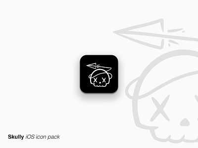 Send it - Day 6 airplane custom icon dark mode ios icon pack mail icon skull