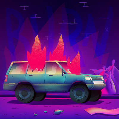 Burn animation motion graphics