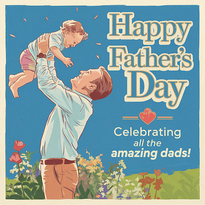 poster for fathers day graphic design