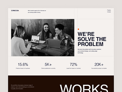 Agency Website Design - Creative Agency agency landing page agency website design creative agency website design design interaction design landing page minimal minimal design monochrome design swiss design style ui website design