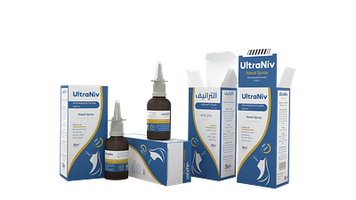 UltraNiv Nasal Spray Packaging And 3D modelling 3d animation branding graphic design illustration packaging vector