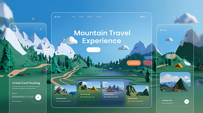 ui design for travel graphic design ui