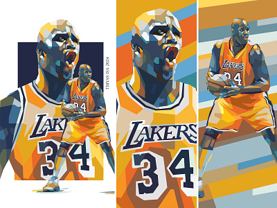 Shaquille O'Neal ball basketball basketball player colorful design illustration legendry oneal portrait portrait illustration sport sport player sport poster sports vector