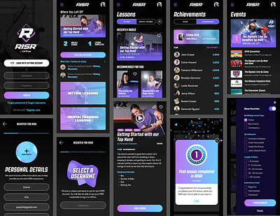 RISR - Mobile App branding dark design ios