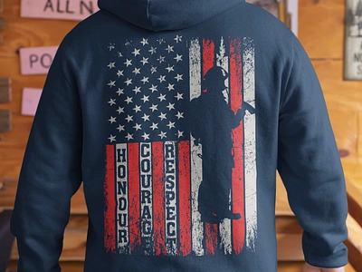 Proud American Firefighter Hoodie 3d amazon shirt design branding firefighter shirt design graphic design hoodie design logo redbubble shineon teepublic tshirt design ui