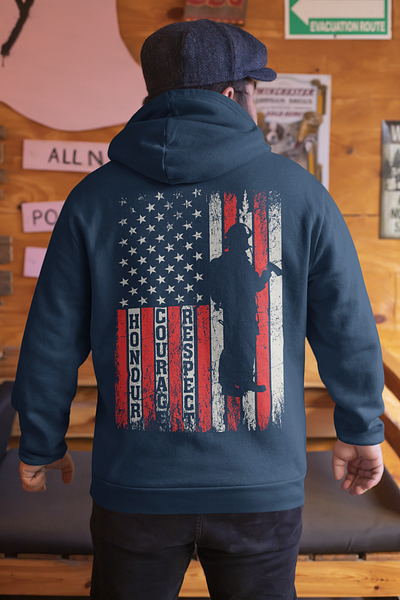 Proud American Firefighter Hoodie 3d amazon shirt design branding firefighter shirt design graphic design hoodie design logo redbubble shineon teepublic tshirt design ui