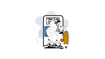 Financial Literacy 2D Animation 2d animation business business school coins economy education finance financial advice financial education financial growth flat illustration investment man management mobile banking money motion savings