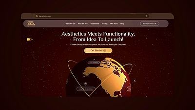 Bamsthetics Website Launch Showcase 3d agency animation landing page motion graphics uiux