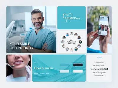 Visual Identity & Branding for Dental Care Services branding clean design dental care dental clinic healthcare logo medical website minimalist patient care responsive design ui uiux design user interface