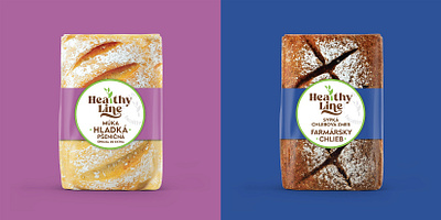 Healthy Line. Packaging Design. Brand Identity. Brand Book brand book brand identity branding flour packaging graphic design logo logo flour package