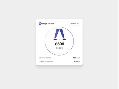 Steps counter interaction app clean design interaction minimal motion motion graphics product ui ux