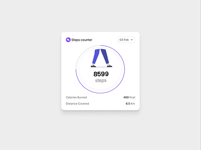 Steps counter interaction app clean design interaction minimal motion motion graphics product ui ux