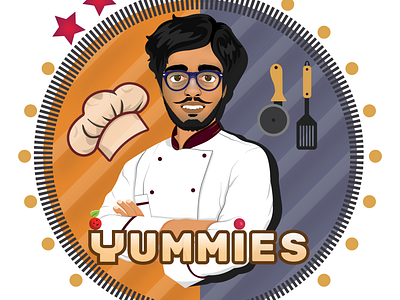 Yummies Youtube Channel Logo branding graphic design il illustration logo vector