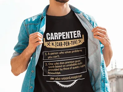 Carpenter T-shirt Design adobe illustrator adobe photoshop amazon shirt design branding gearbubble graphic design illustration redbubble teepublic teespring tshirt tshirt design