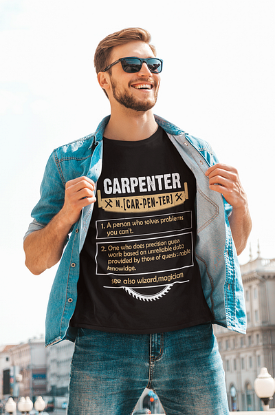 Carpenter T-shirt Design adobe illustrator adobe photoshop amazon shirt design branding gearbubble graphic design illustration redbubble teepublic teespring tshirt tshirt design