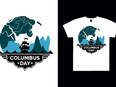 Columbus Day T-shirt Design apearel branding columbus day design graphic design holyday illustration offroad t shirt design t shirt design typography