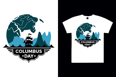 Columbus Day T-shirt Design apearel branding columbus day design graphic design holyday illustration offroad t shirt design t shirt design typography