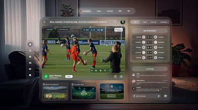 Sports Spatial UI Design apple vision apple vision design apple vision pro apple vision pro design branding graphic design motion graphics spatial spatial design spatial sports spatial sports design spatial ui spatial ui design sports sports 3d ui vision vision design