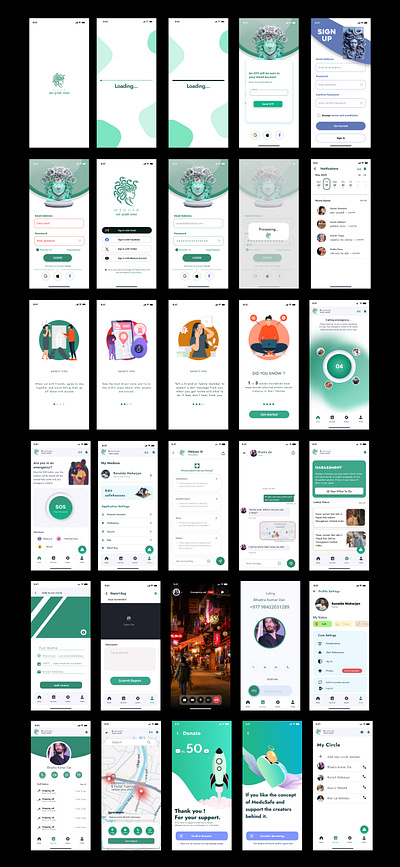 Medusafe Mobile App Design