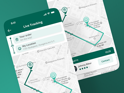 Monochromatic UI for loaction tracker mobile app daily ui location tracker map mobile application monochromatic monochrome ui