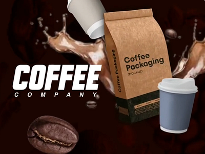 Coffee Mockup Animation 3d adobe after effect animation branding graphic design graphics mockup motion graphics product animation