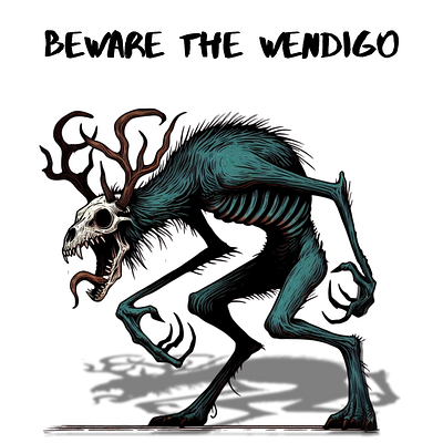 Beware the Wendigo algonquin horror american cryptids cryptid horror wendigo wendigo skull