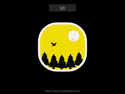 Badge Night badge branding challenge concept dailyui dark design designer forest icon illustration interface logo nature night ui ux