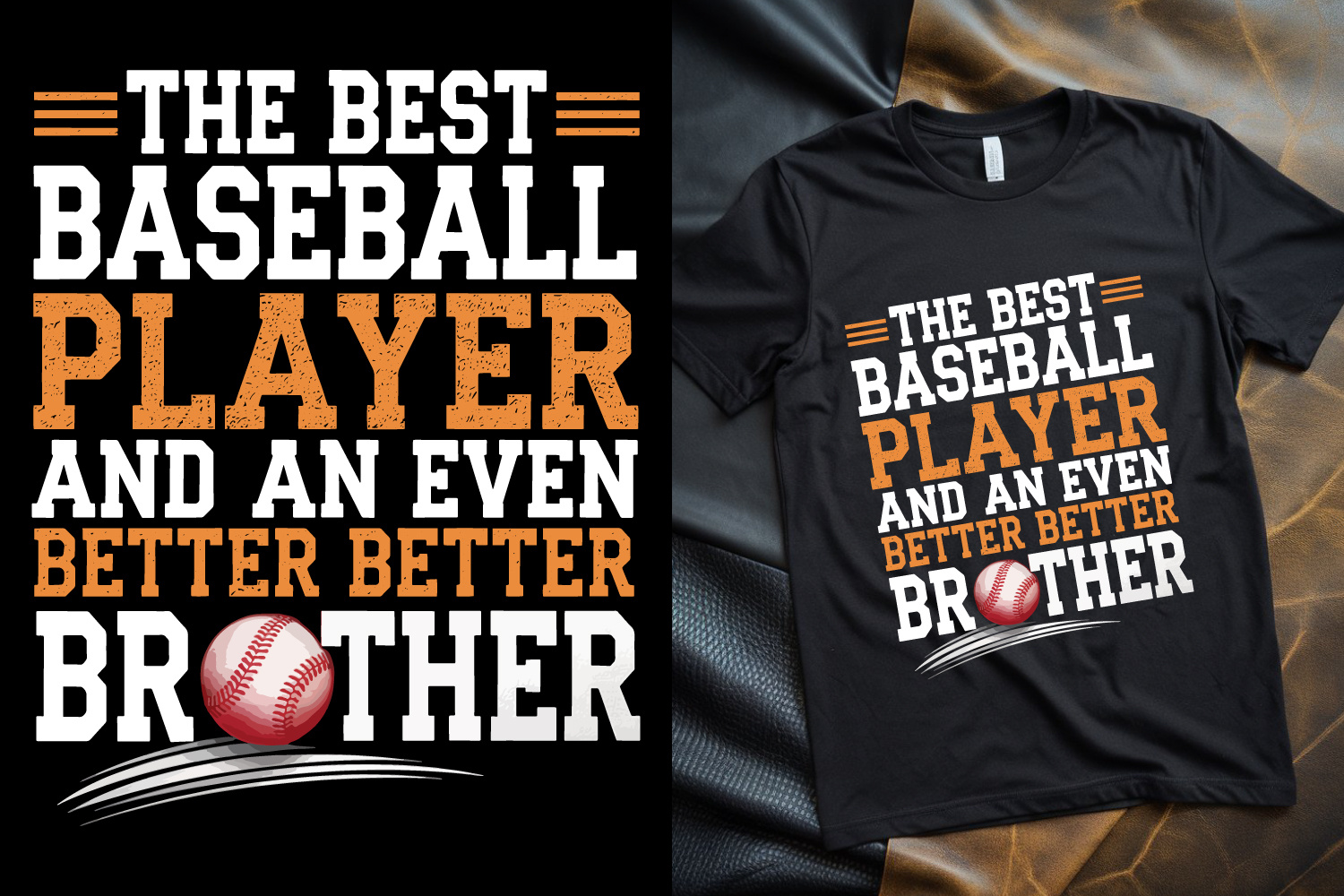 Baseball Typography T-shirt Design character face