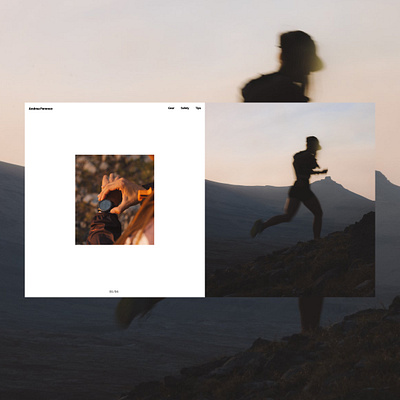 Trail Running Essentials design first screen hero section landing page running ui web design