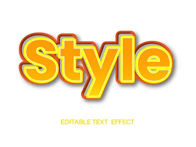 Eeditable text effect design corporate creative editable effect graphic design modern text vector