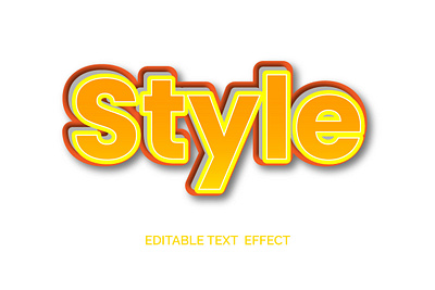 Eeditable text effect design corporate creative editable effect graphic design modern text vector