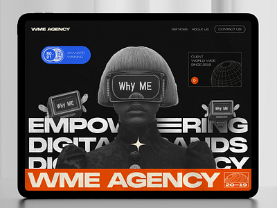 WME - Digital Agency (Hero Section) agency agency website bold company dark design digital agency header hero landing landing page seo ui web web design website website design