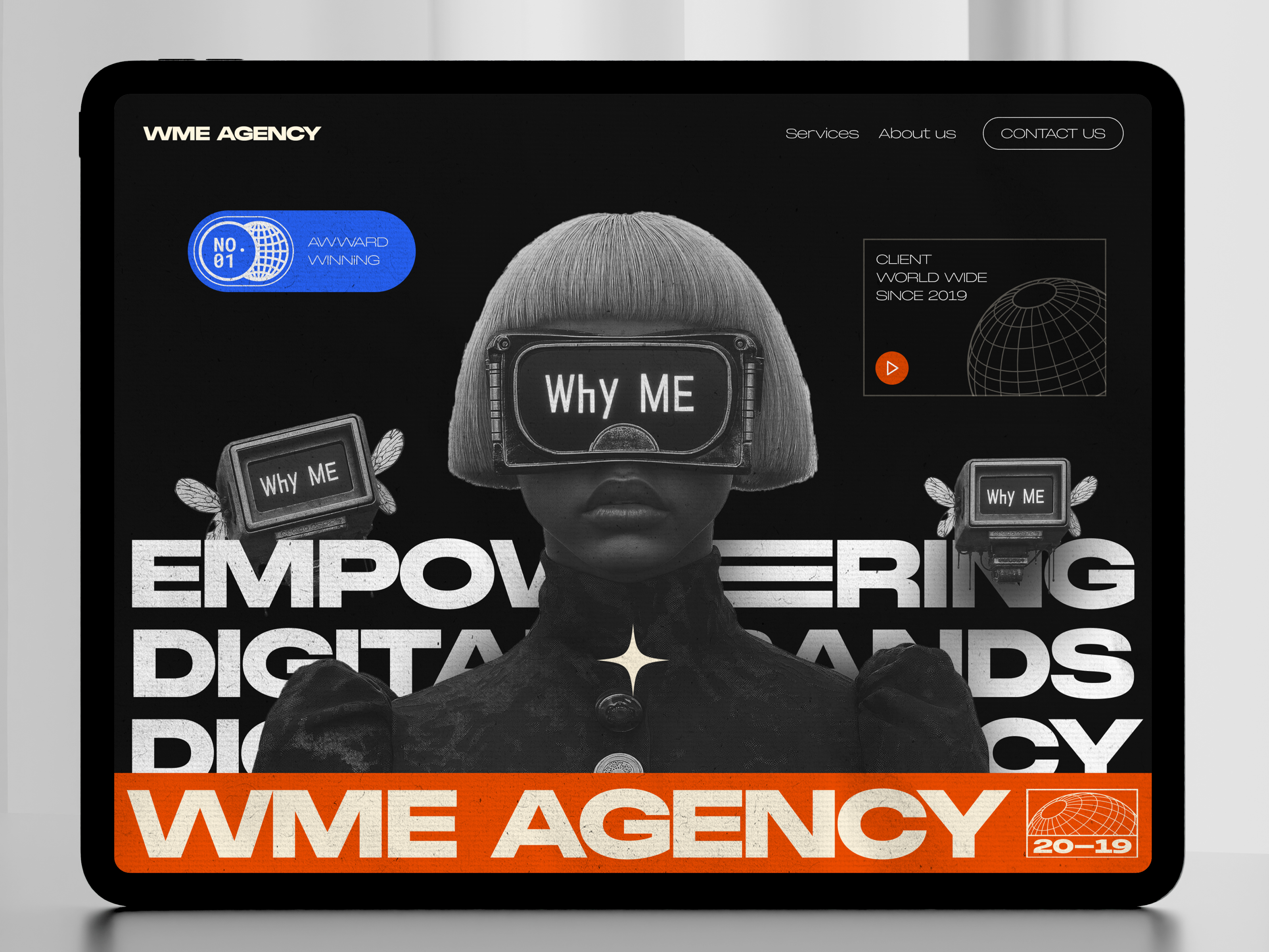 Example of WME - Digital Agency (Hero Section)