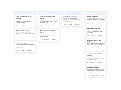 Kanban Board UI board ca clean design system kanban minimal ui kit