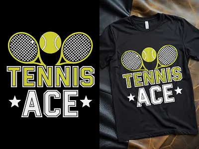 Tennis ACE T-shirt Design dog poster
