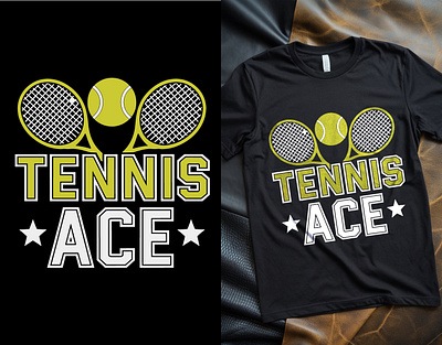 Tennis ACE T-shirt Design dog poster