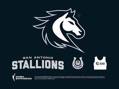 San Antonio Stallions basketball branding design horse illustration logo nba sports sports branding spurs stallion wnba