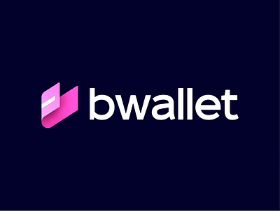 bwallet - Logo Design abstract logo branding fintech gradient logo it logo logo