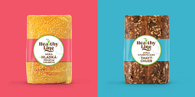 Healthy Line. Packaging Design. Brand Identity. Brand Book brand book brand identity branding bread flour logo flour packaging graphic design logo motion graphics package