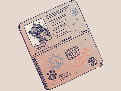 Inktober day 7: Passport art cartoon character cat character design drawing illustration inktober inktober 2024 passport