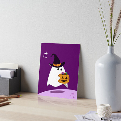 Trick or Treat Ghost – Illustration art color digital art drawing figma graphic design graphics illustration print