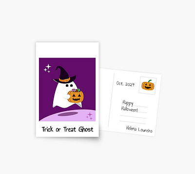 Trick or Treat Ghost – Illustration art color digital art drawing figma graphic design graphics illustration print