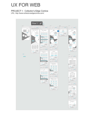 Collector's Edge Comics Spec redesign ui web design wireframe