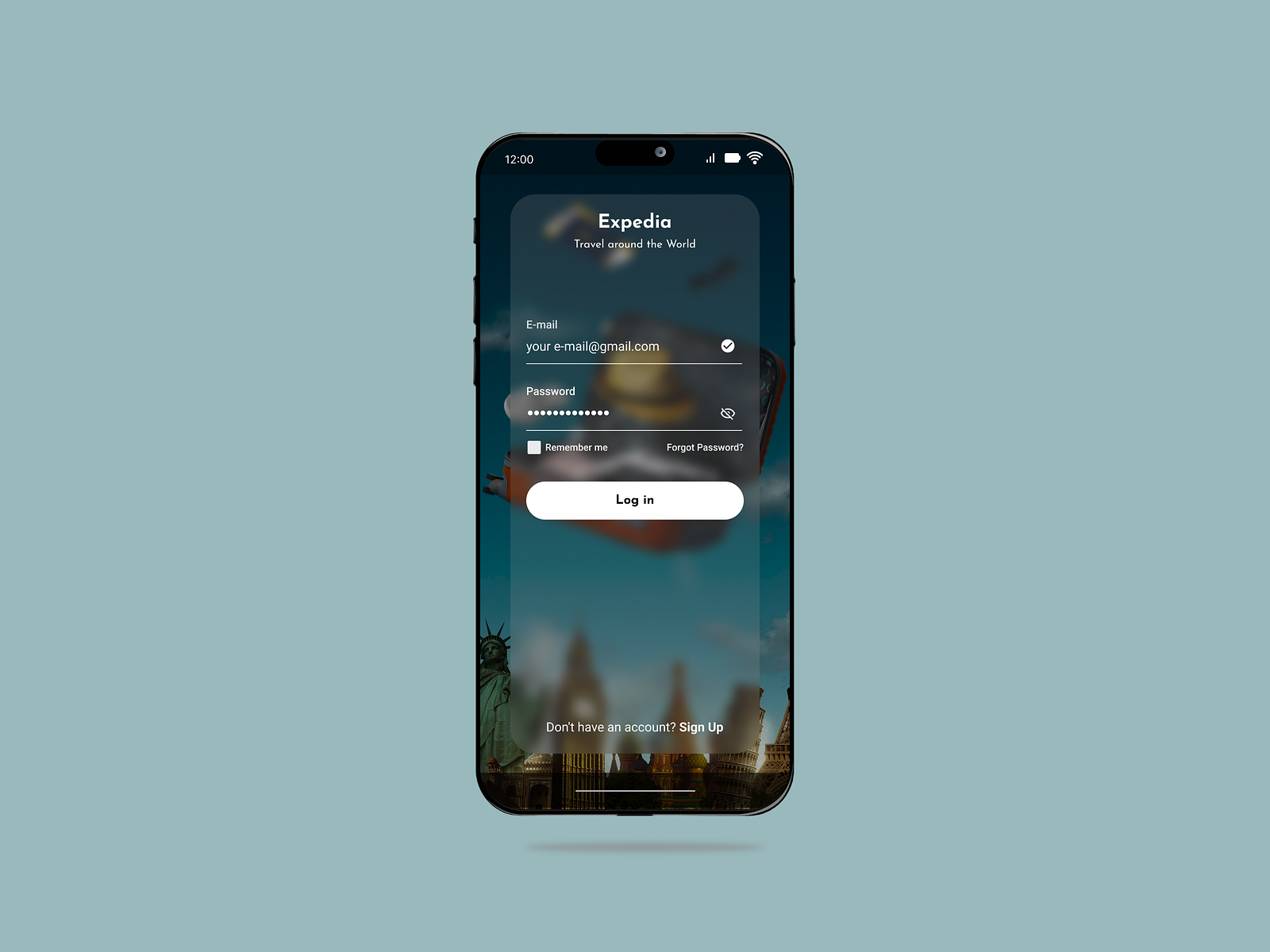 Daily UI Challenge # 3 - Login Screen by Kokab on Dribbble