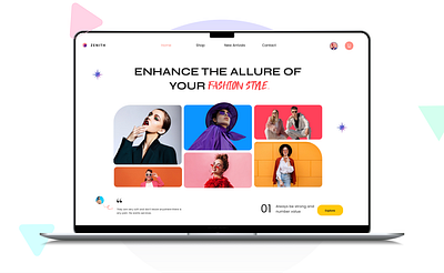 ZENITH Fashion store Shopify web page design cloth cloth branding cloth design ecommerce fashion fashion design fashion landing page landing page landingpage online store shopify shopify store shopify store design ui ui ux web design