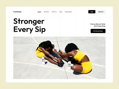 Fitness Landing Page design herosection landing page ui ui design ux web design