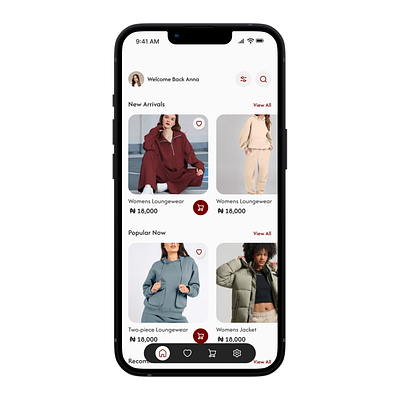 E-commerce app design ui ux