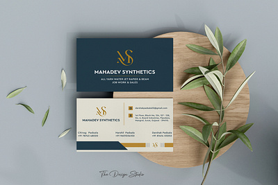 Elegant Business Card Design for Mahadev Synthetics brandidentity branding businesscard graphic design illustration logo typography ux visitngcarddesign